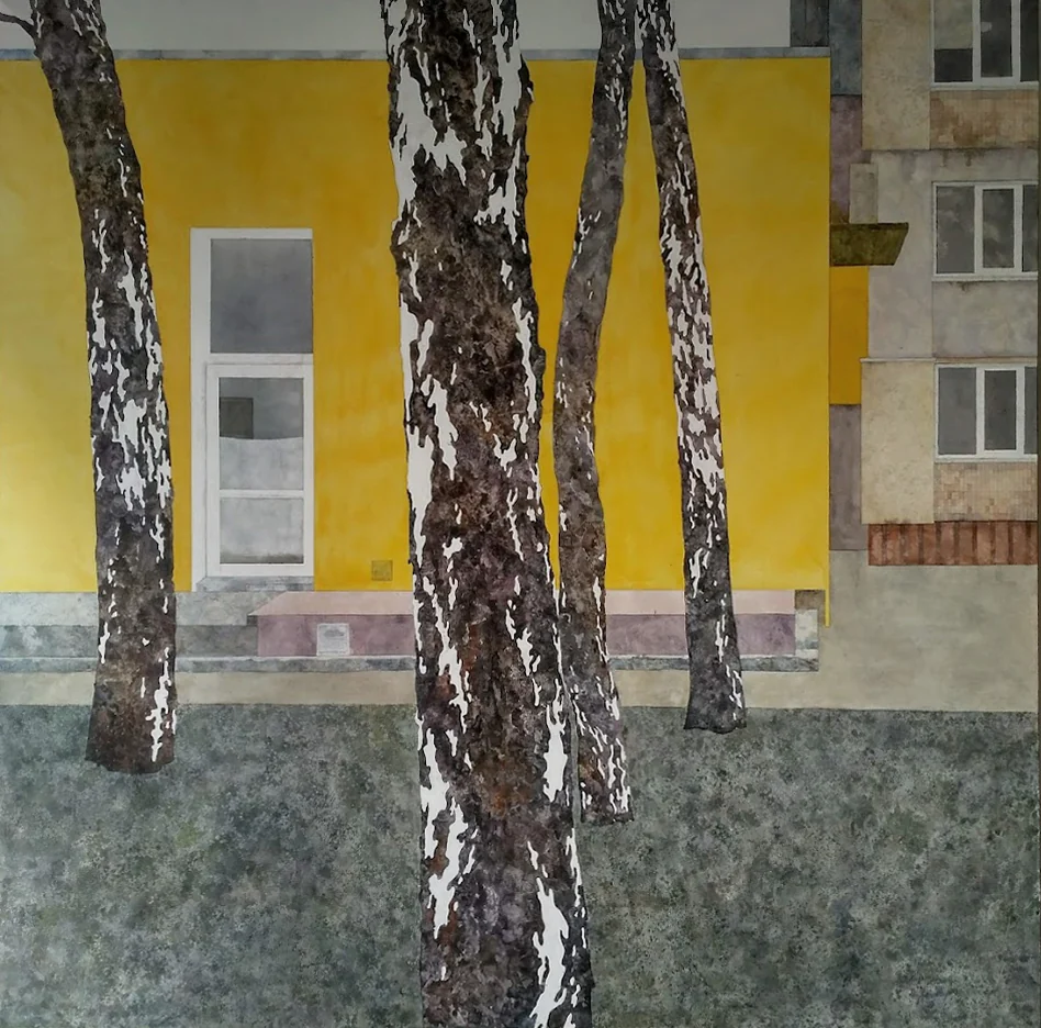 A Typical Courtyard, Kyiv by Liudmyla Nikorych