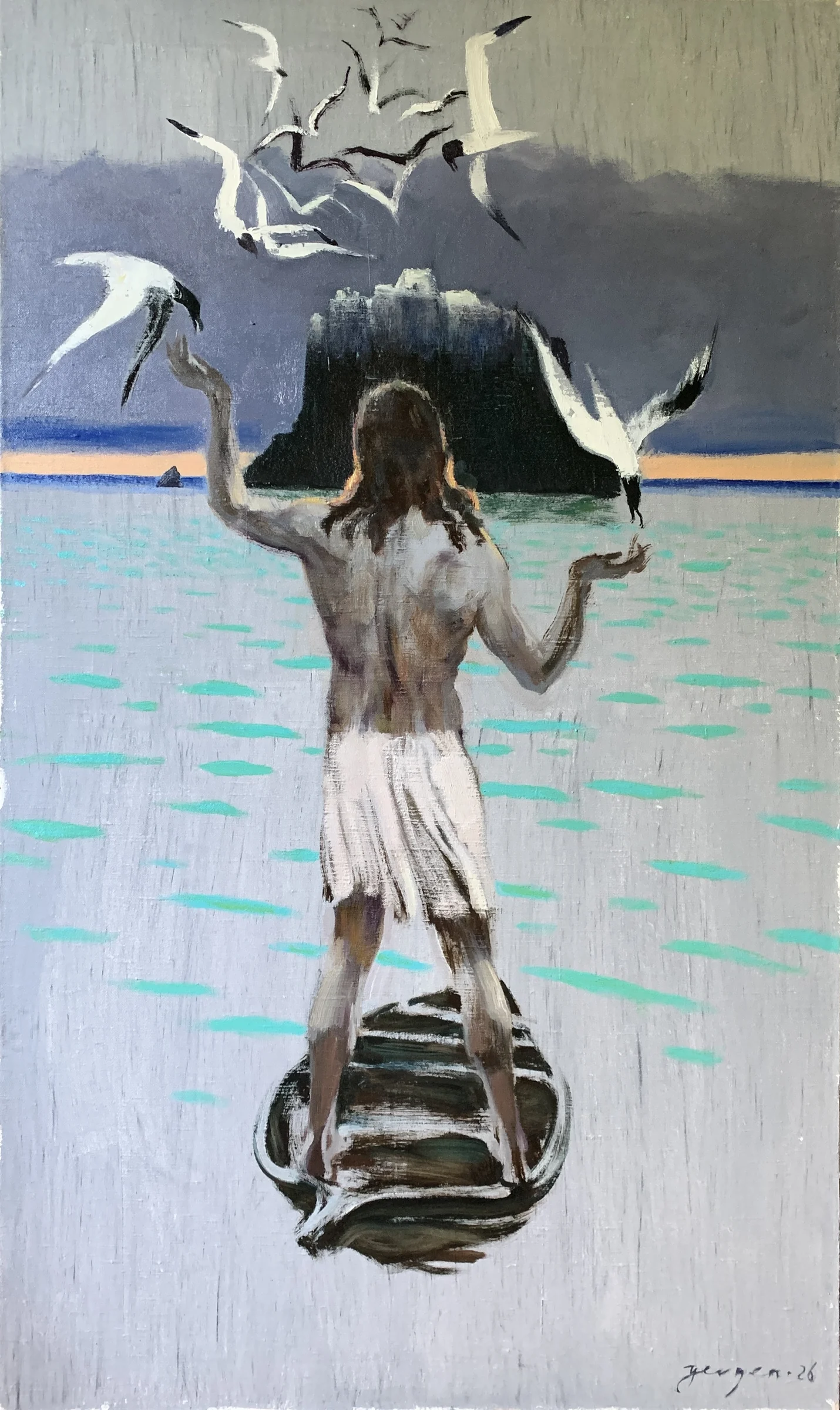 Odysseus Bids Farewell to Calypso by Yevgen Piskunov